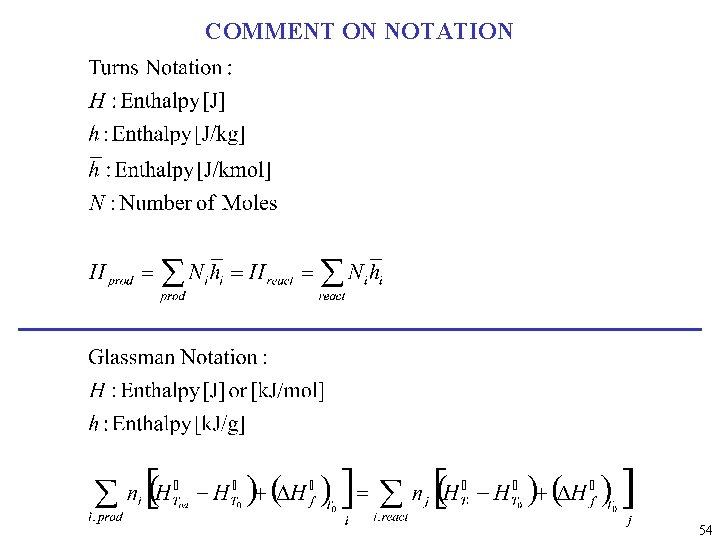 COMMENT ON NOTATION 54 