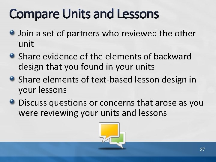 Compare Units and Lessons Join a set of partners who reviewed the other unit