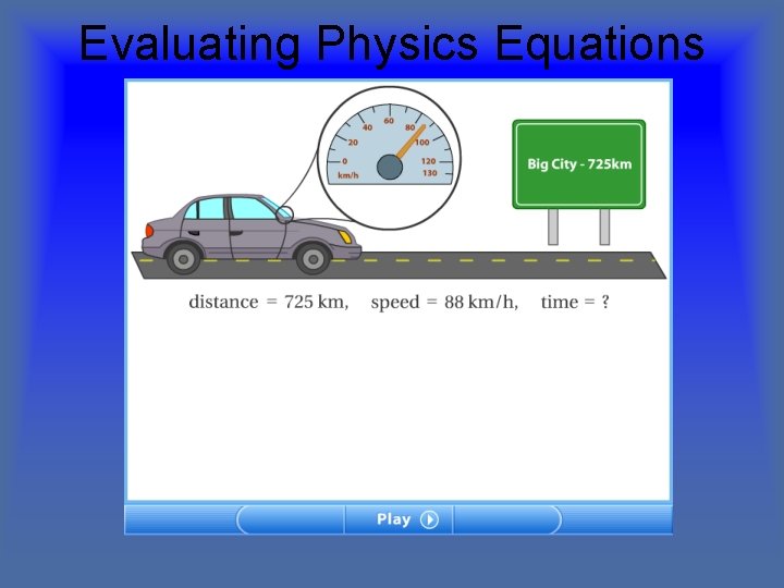 Evaluating Physics Equations 