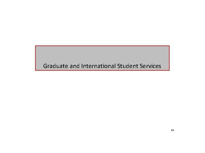 Graduate and International Student Services 15 