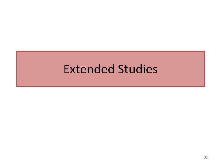 Extended Studies 32 