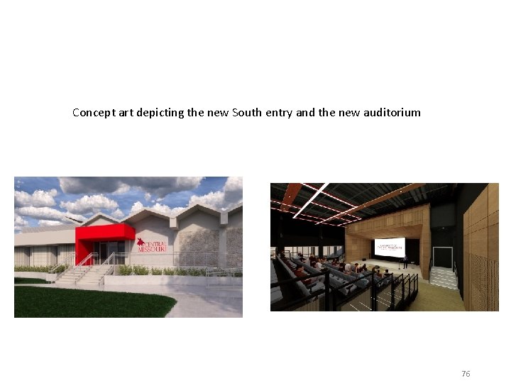 ESU: Coming soon Concept art depicting the new South entry and the new auditorium