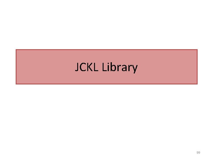 JCKL Library 99 