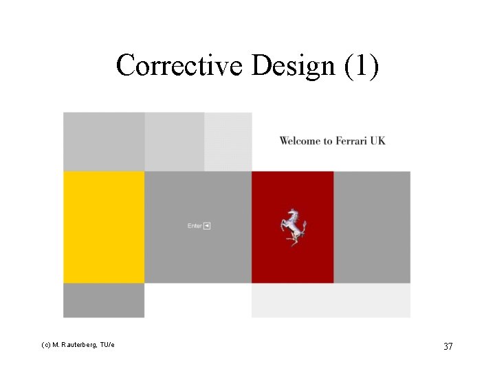Corrective Design (1) (c) M. Rauterberg, TU/e 37 