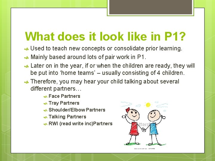 What does it look like in P 1? Used to teach new concepts or