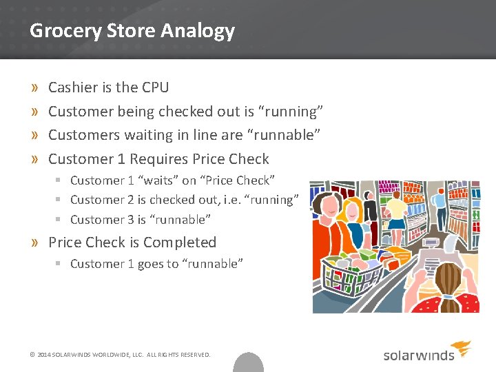 Grocery Store Analogy » » Cashier is the CPU Customer being checked out is