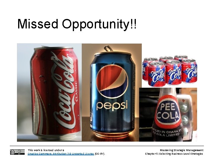 Missed Opportunity!! This work is licensed under a Creative Commons Attribution 3. 0 Unported