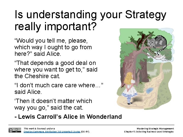 Is understanding your Strategy really important? “Would you tell me, please, which way I