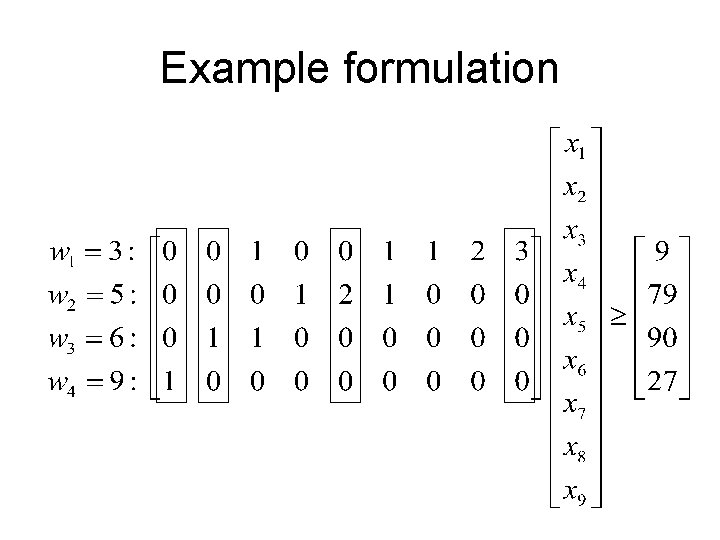 Example formulation 