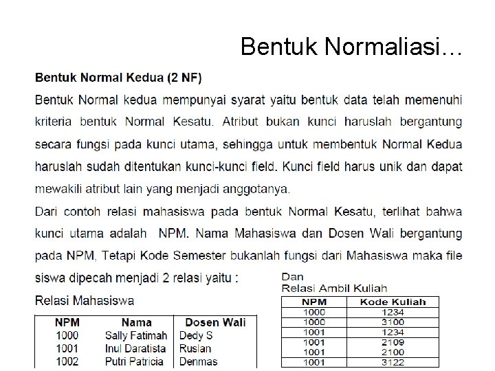 Bentuk Normaliasi… 