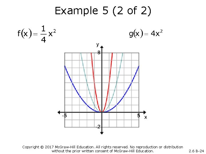 Example 5 (2 of 2) Copyright © 2017 Mc. Graw-Hill Education. All rights reserved.