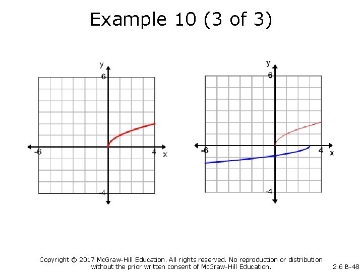 Example 10 (3 of 3) Copyright © 2017 Mc. Graw-Hill Education. All rights reserved.