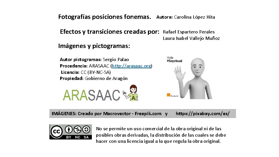 Fotografías posiciones fonemas. Autora: Carolina López Hita Efectos y transiciones creadas por: Rafael Espartero