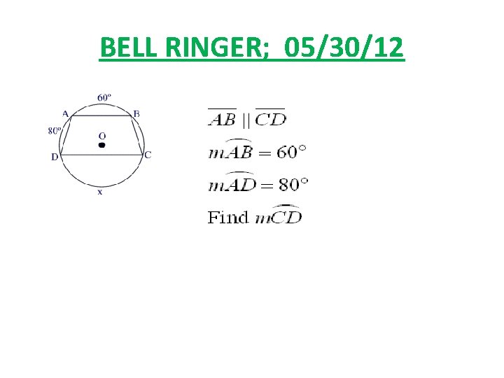 BELL RINGER; 05/30/12 