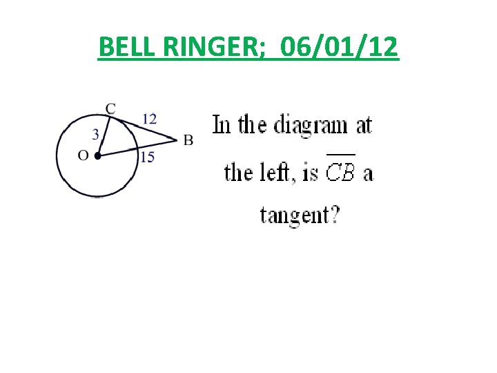 BELL RINGER; 06/01/12 