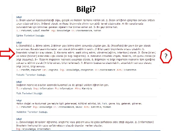 Bilgi? ? Bilgi? ?