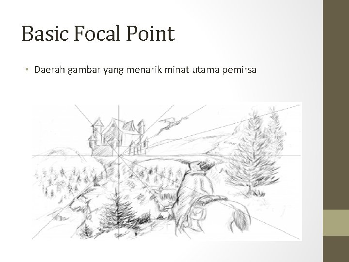 Basic Focal Point • Daerah gambar yang menarik minat utama pemirsa 