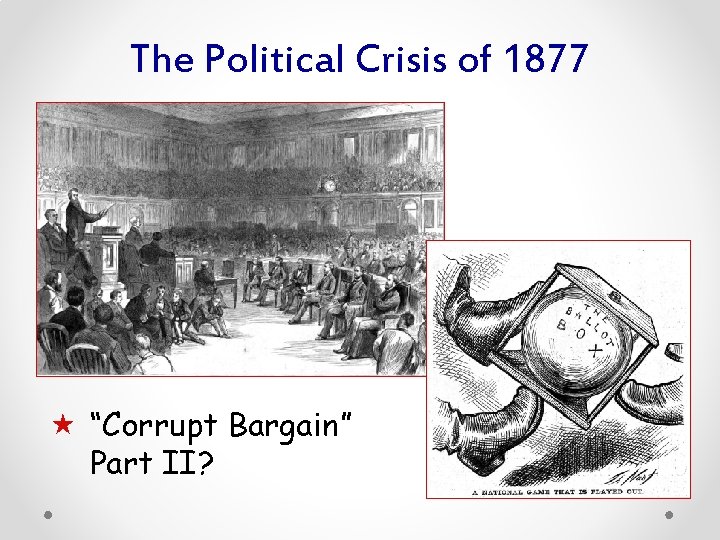 The Political Crisis of 1877 « “Corrupt Bargain” Part II? 