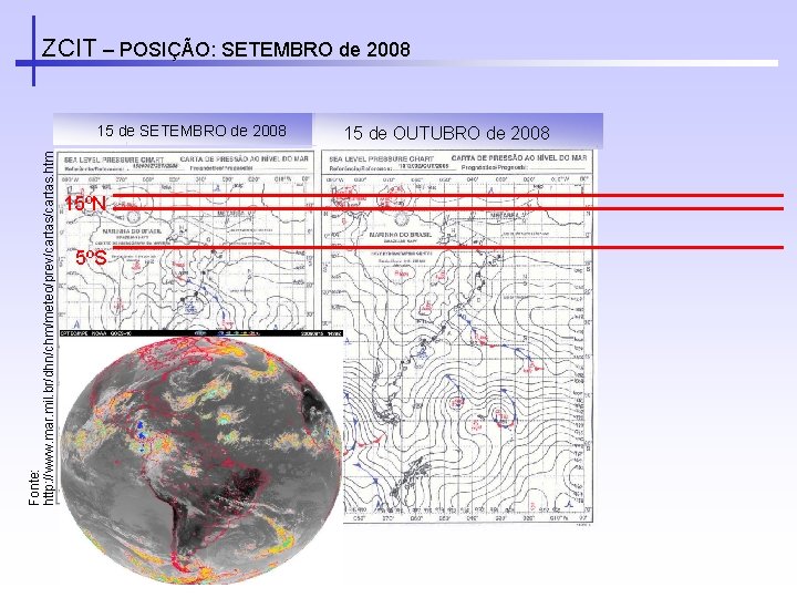 ZCIT – POSIÇÃO: SETEMBRO de 2008 Fonte: http: //www. mar. mil. br/dhn/chm/meteo/prev/cartas. htm 15