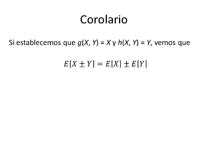 Corolario • 