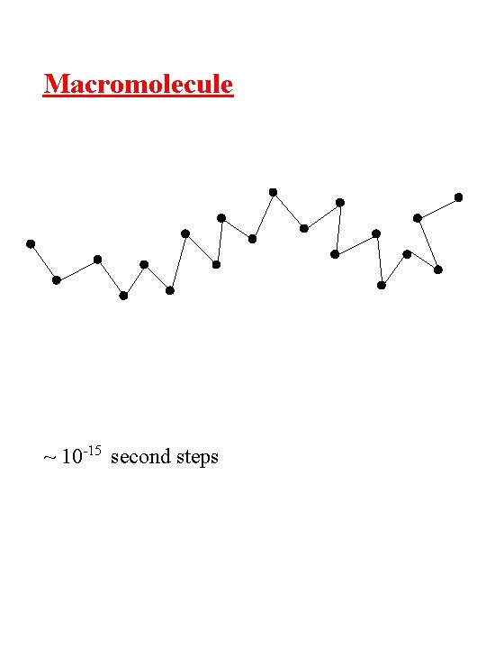 Macromolecule ~ 10 -15 second steps 