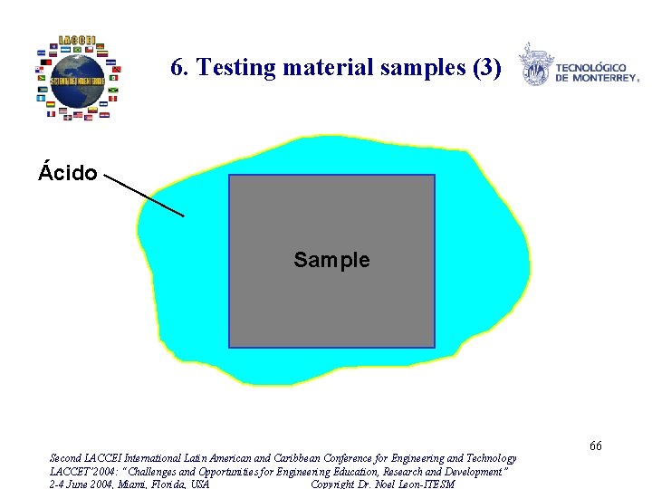 6. Testing material samples (3) Ácido Sample Second LACCEI International Latin American and Caribbean