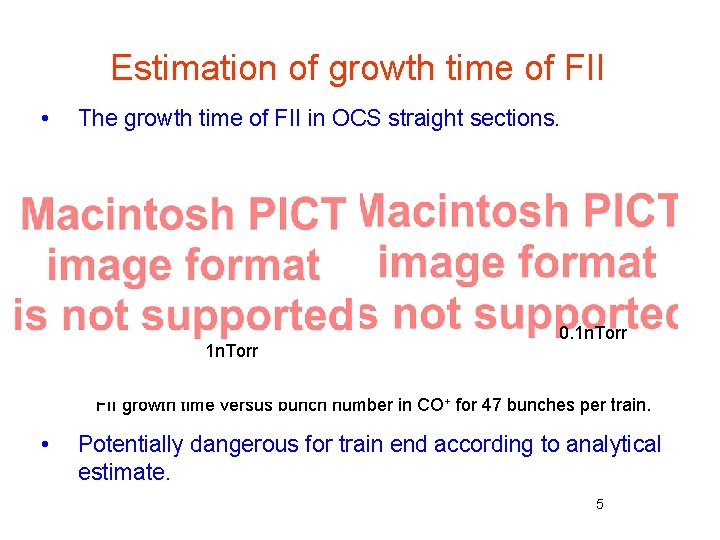 Estimation of growth time of FII • The growth time of FII in OCS