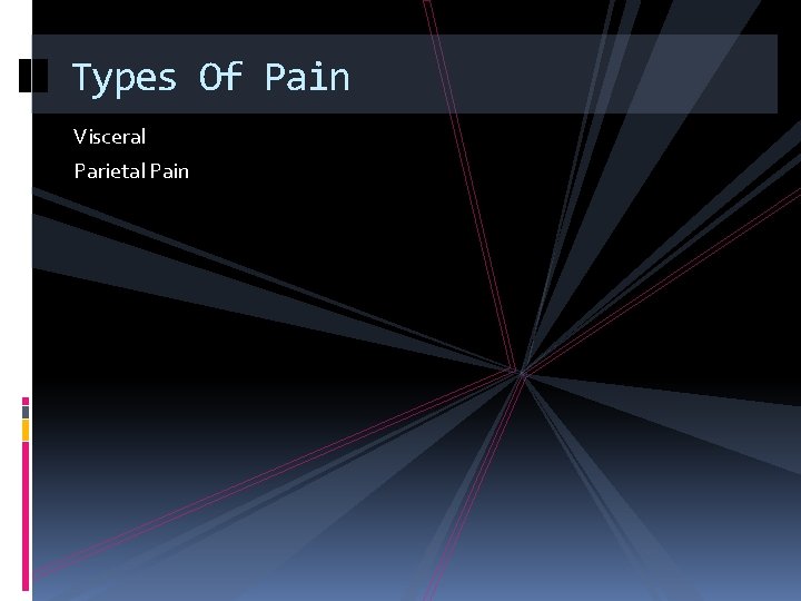 Types Of Pain Visceral Parietal Pain 