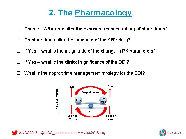 2. The Pharmacology q Does the ARV drug alter the exposure (concentration) of other