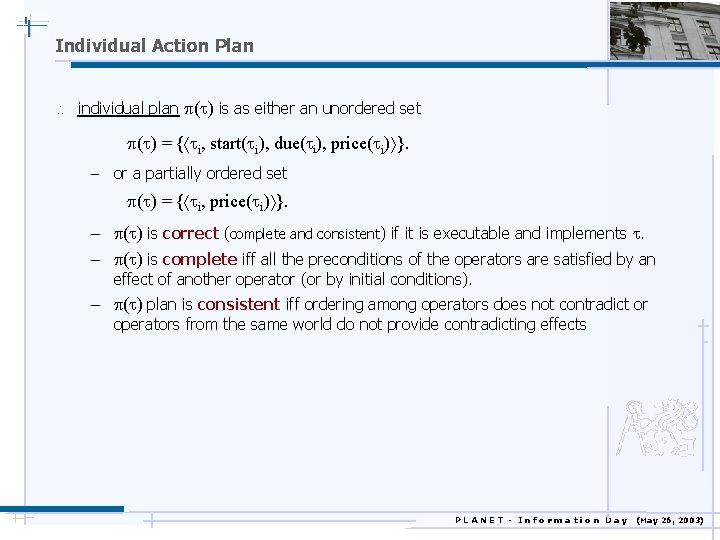 Individual Action Plan  individual plan ( ) is as either an unordered set