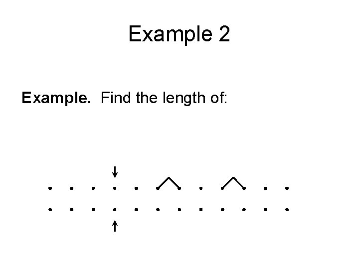 Example 2 Example. Find the length of: 