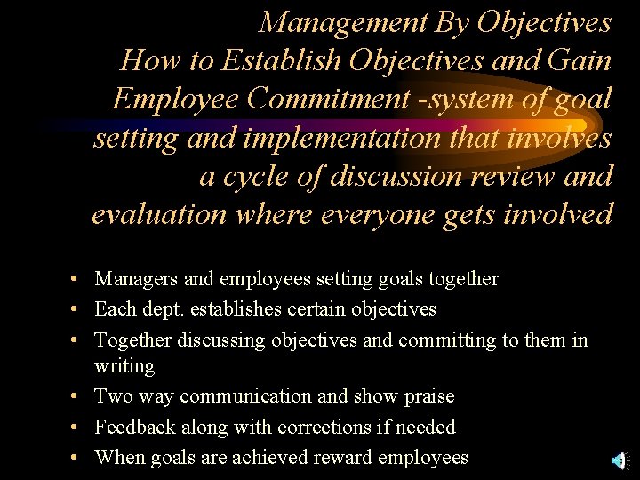 Management By Objectives How to Establish Objectives and Gain Employee Commitment -system of goal