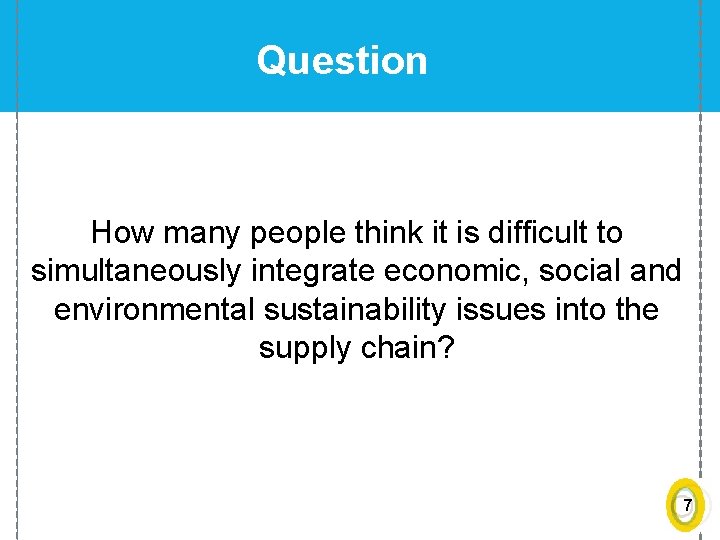 Question How many people think it is difficult to simultaneously integrate economic, social and