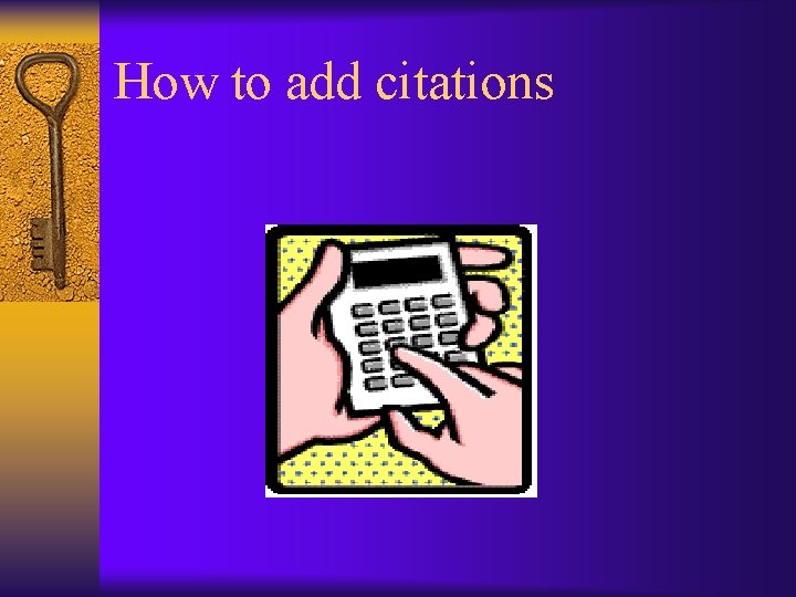 How to add citations 