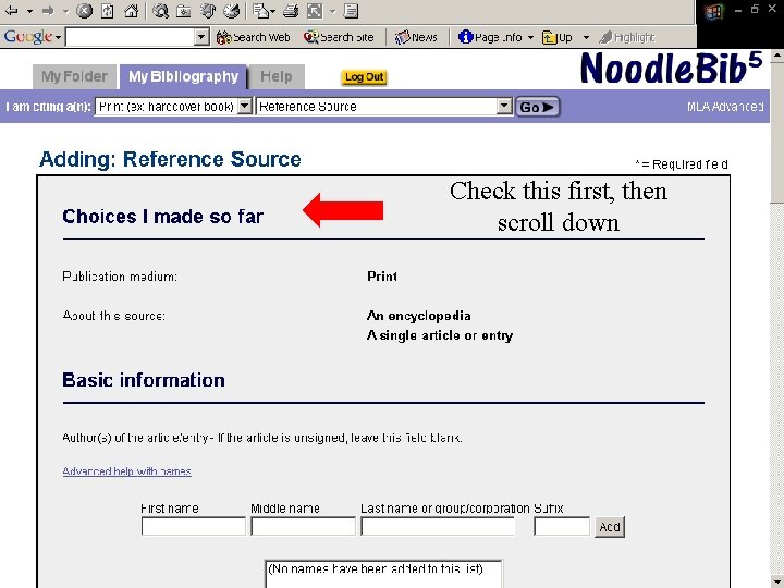 Check this first, then scroll down 