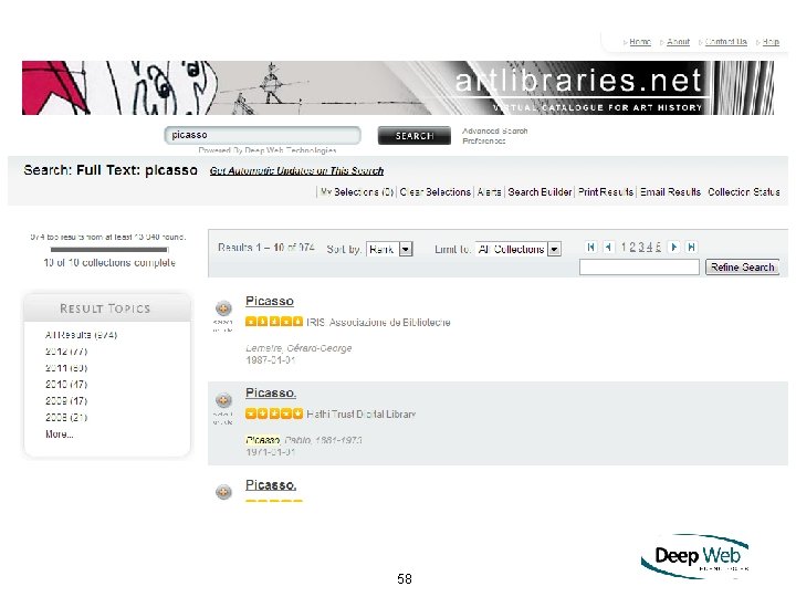 © 2012 Deep Web Technologies, Inc. 58 