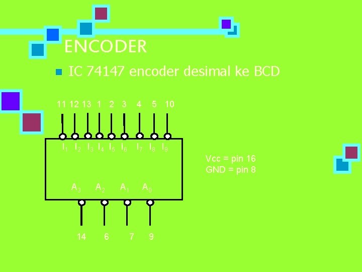 ENCODER n IC 74147 encoder desimal ke BCD 11 12 13 1 2 3