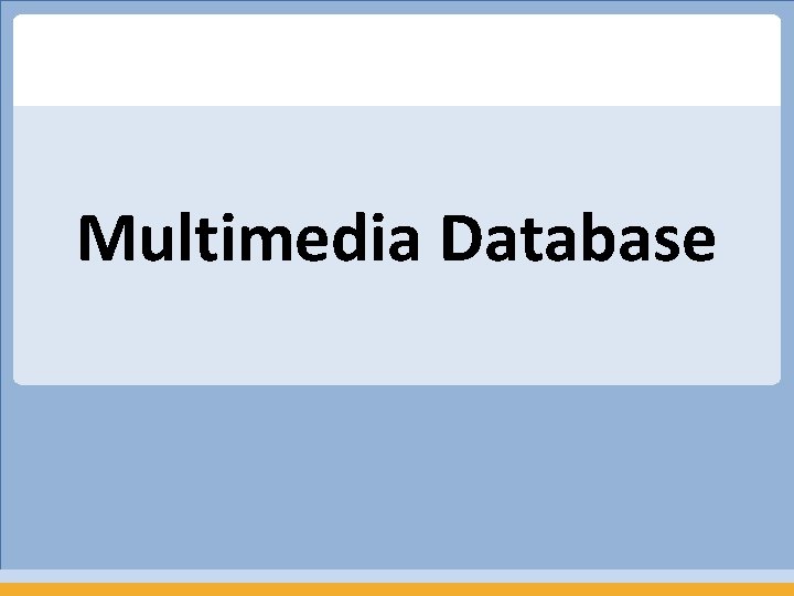 Multimedia Database 