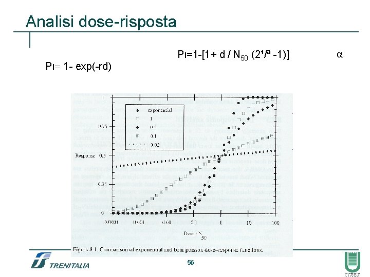 Analisi dose-risposta Pı 1 - exp(-rd) Pı=1 -[1+ d / N 50 (2¹/ª -1)]