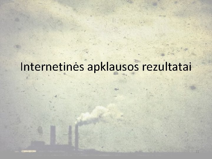 Internetinės apklausos rezultatai 11 