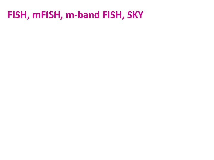 FISH, m-band FISH, SKY 