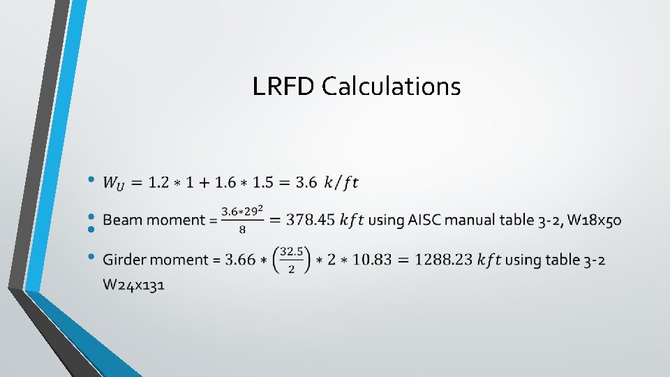 LRFD Calculations • 