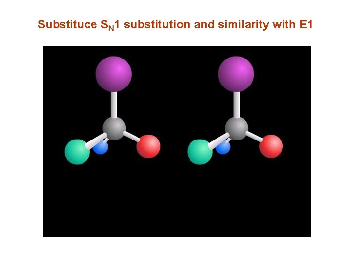 Substituce SN 1 substitution and similarity with E 1 
