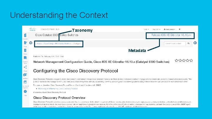 Understanding the Context Taxonomy Metadata © 2019 Cisco and/or its affiliates. All rights reserved.