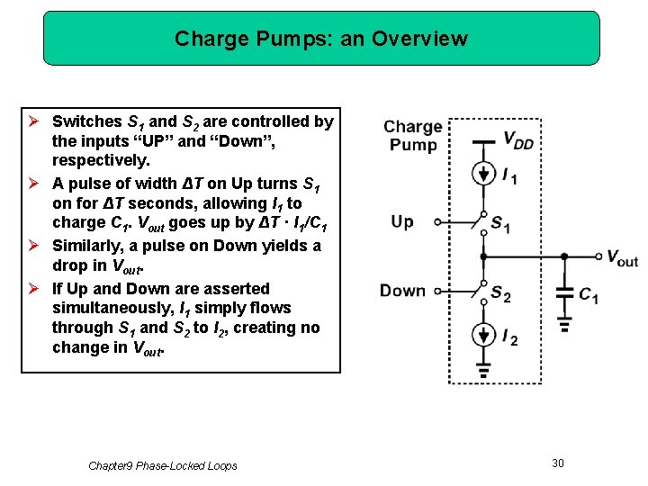 Charge Pumps: an Overview Ø Switches S 1 and S 2 are controlled by