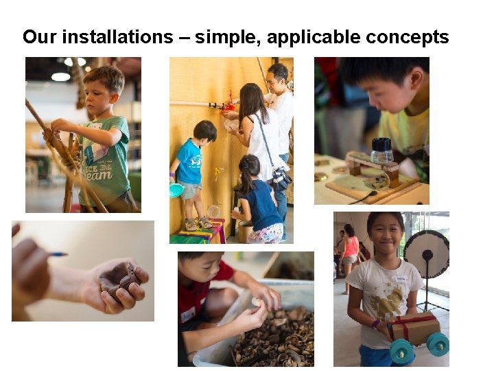 Our installations – simple, applicable concepts 