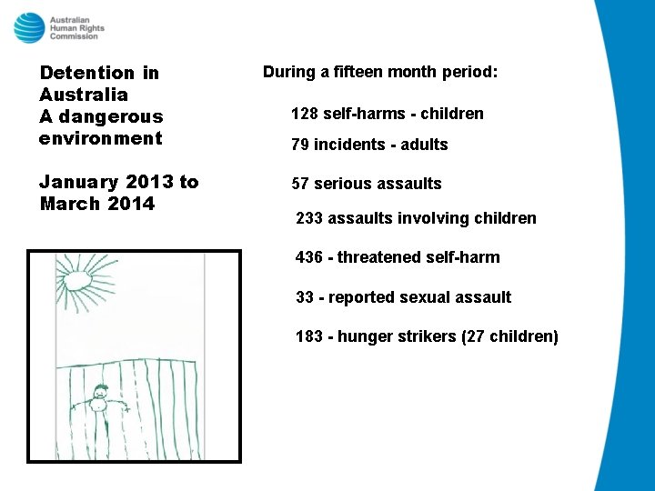 Detention in Australia A dangerous environment January 2013 to March 2014 During a fifteen