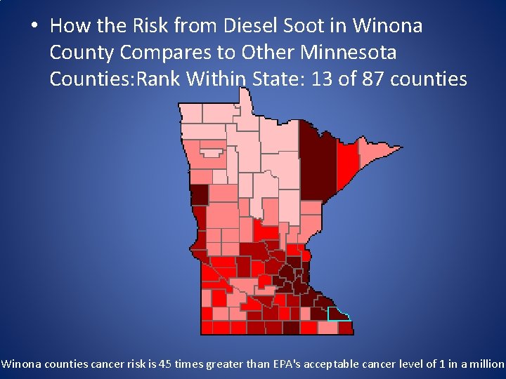  • How the Risk from Diesel Soot in Winona County Compares to Other