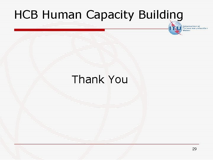 HCB Human Capacity Building Thank You 29 