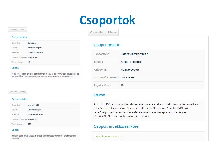 Csoportok 